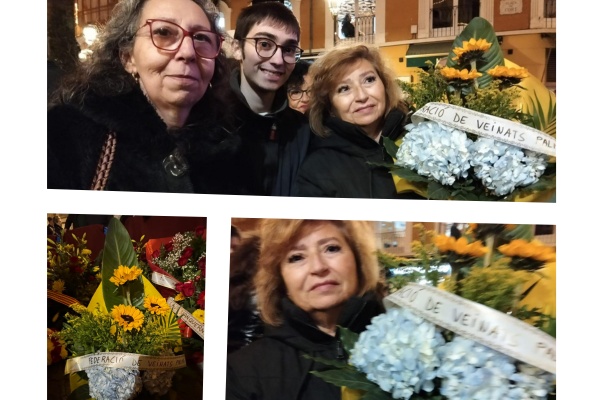 Ofrenda floral al Rei en Jaume